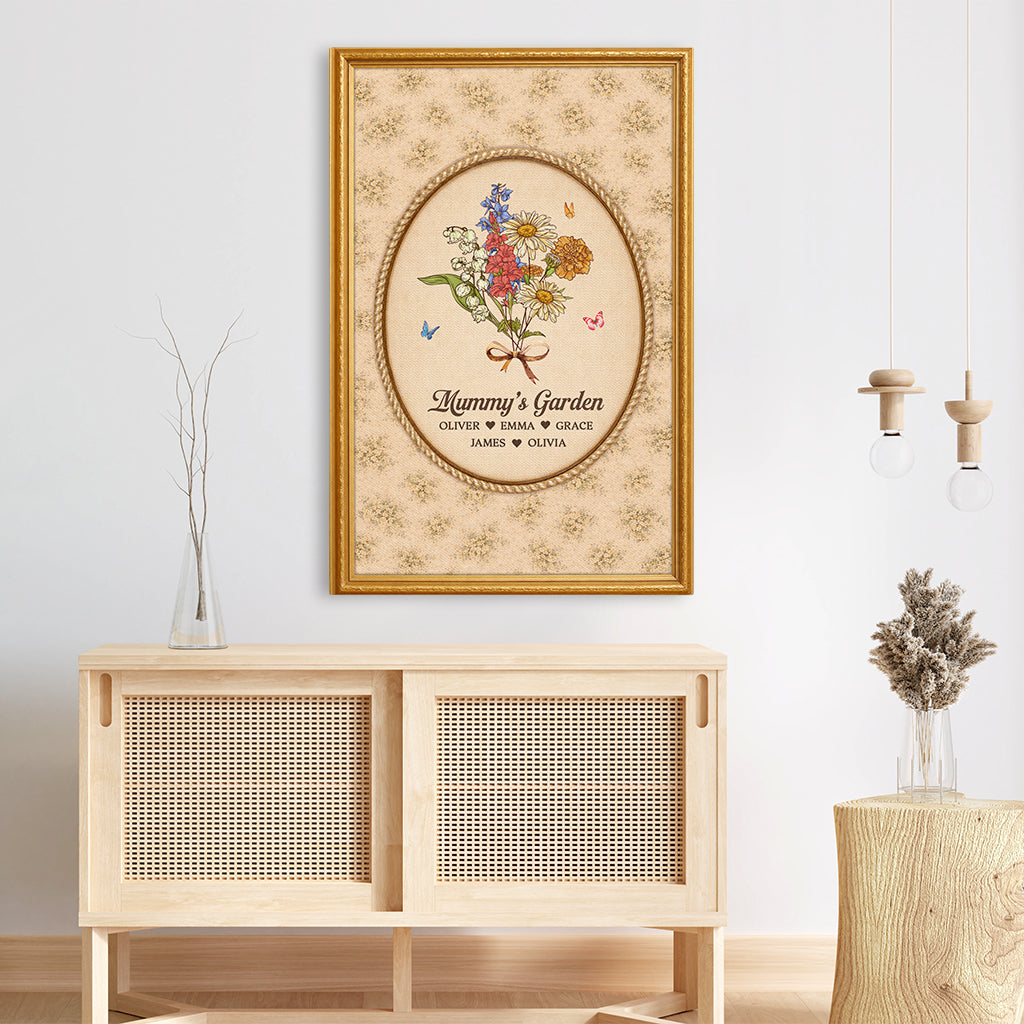 7951CUK3 3d printing effect personalised mummys garden _canvas for mumgrandma 7951ccpca