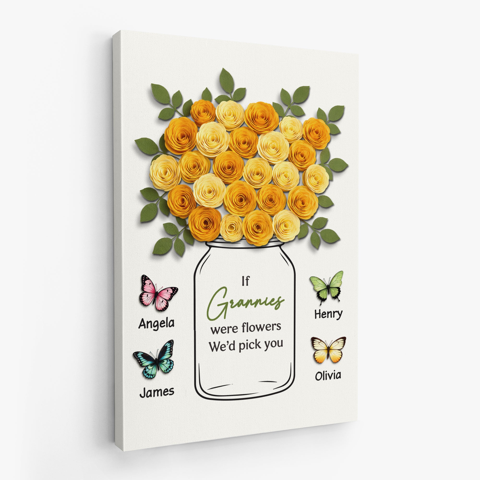 7960UK2 personalised if grandmasmums were flowers_ we_d pick you canvas 7960c6yna