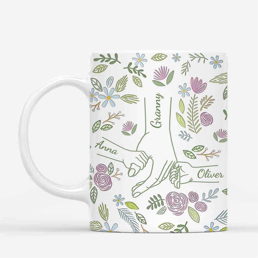 7967MUK2 3d printing effect personalised flower mug for mumgrandma on mothers day 7967m3qta