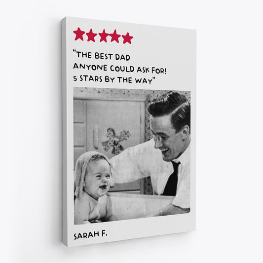 7969CUK2 personalised 5 star review photo canvas print for mom on mothers day 7969ccpwa