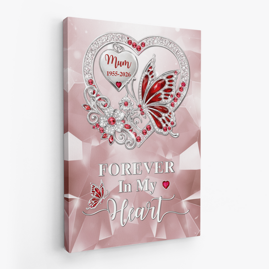 7971CUK2 personalised butterfly memorial canvas_ for loss of mumdad 7971ctfha