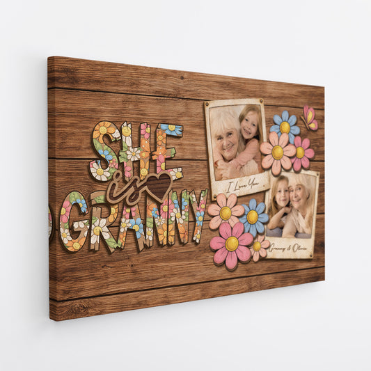 7972CUK2 personalised she is mum canvas with photos for mumgrandma 7972ctqna