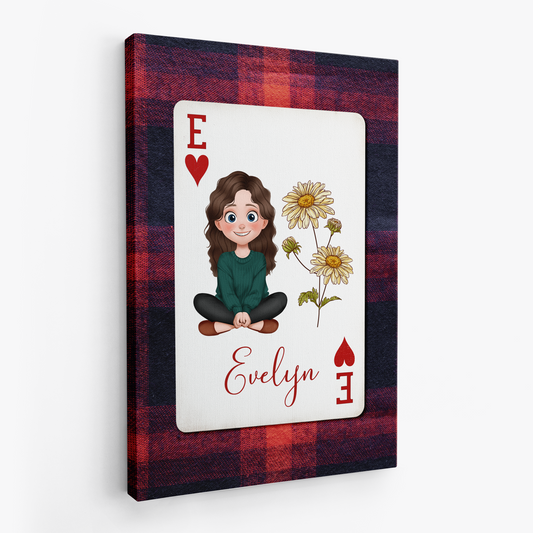 7976CUK2 personalised playing card canvas wall art for mumgrandma 7976ctfna