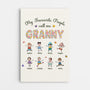 7977CUK1 personalised my favorite people call me grandma canvas with grandkids faces 7977ctyna