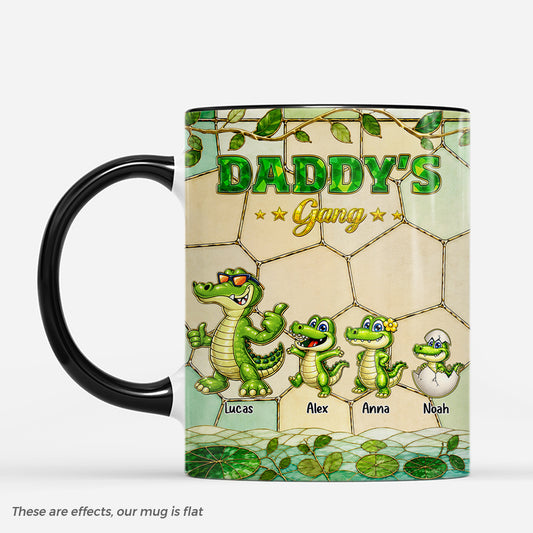 7992MUK1 personalised crocodile mug with kids names for mumdad 7992msp1a
