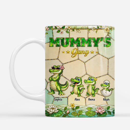 7992MUK2 personalised crocodile mug with kids names for mumdad 7992msp1a