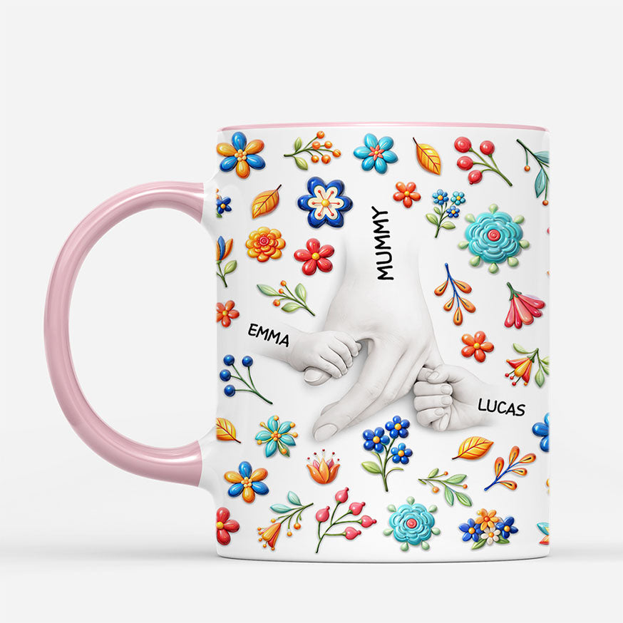 7998MUK1 3d printing effect personalised holding mums hand mug with flowers for mumgranny 7998msvma_1