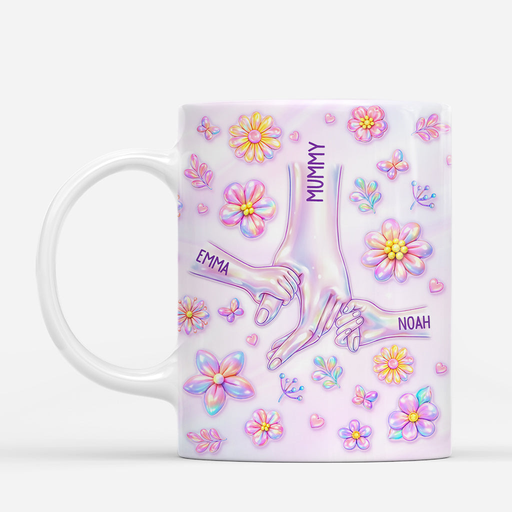 8002MUK2 3d printing effect personalised holographic flower mug for mumgranny 8002mspza