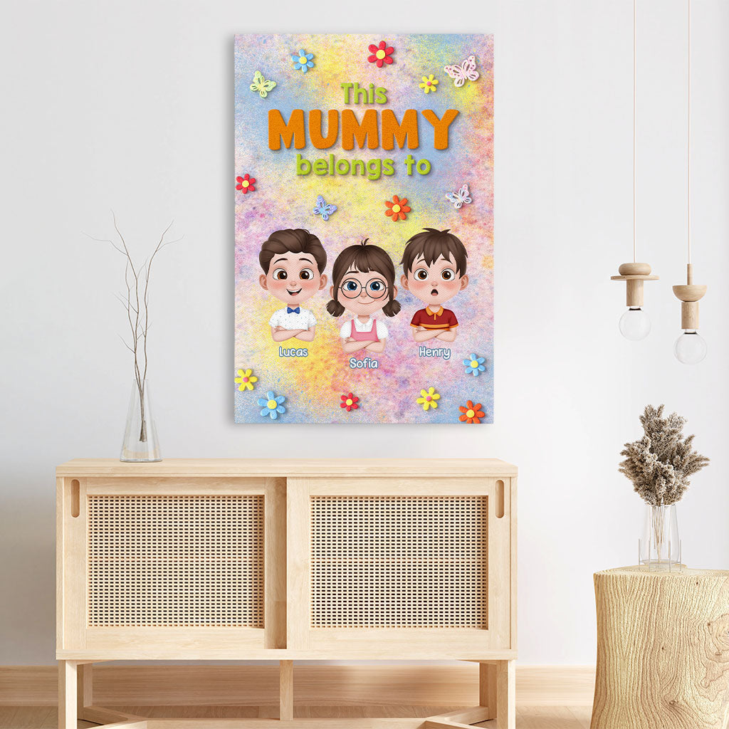 8004CUK3 personalised this mummy belongs to canvas for mumdad 8004c6kaa