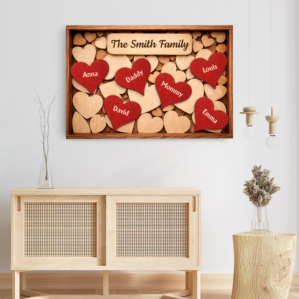 8005CUK3 personalised together we make a family canvas wall art with names 8005c6fwi
