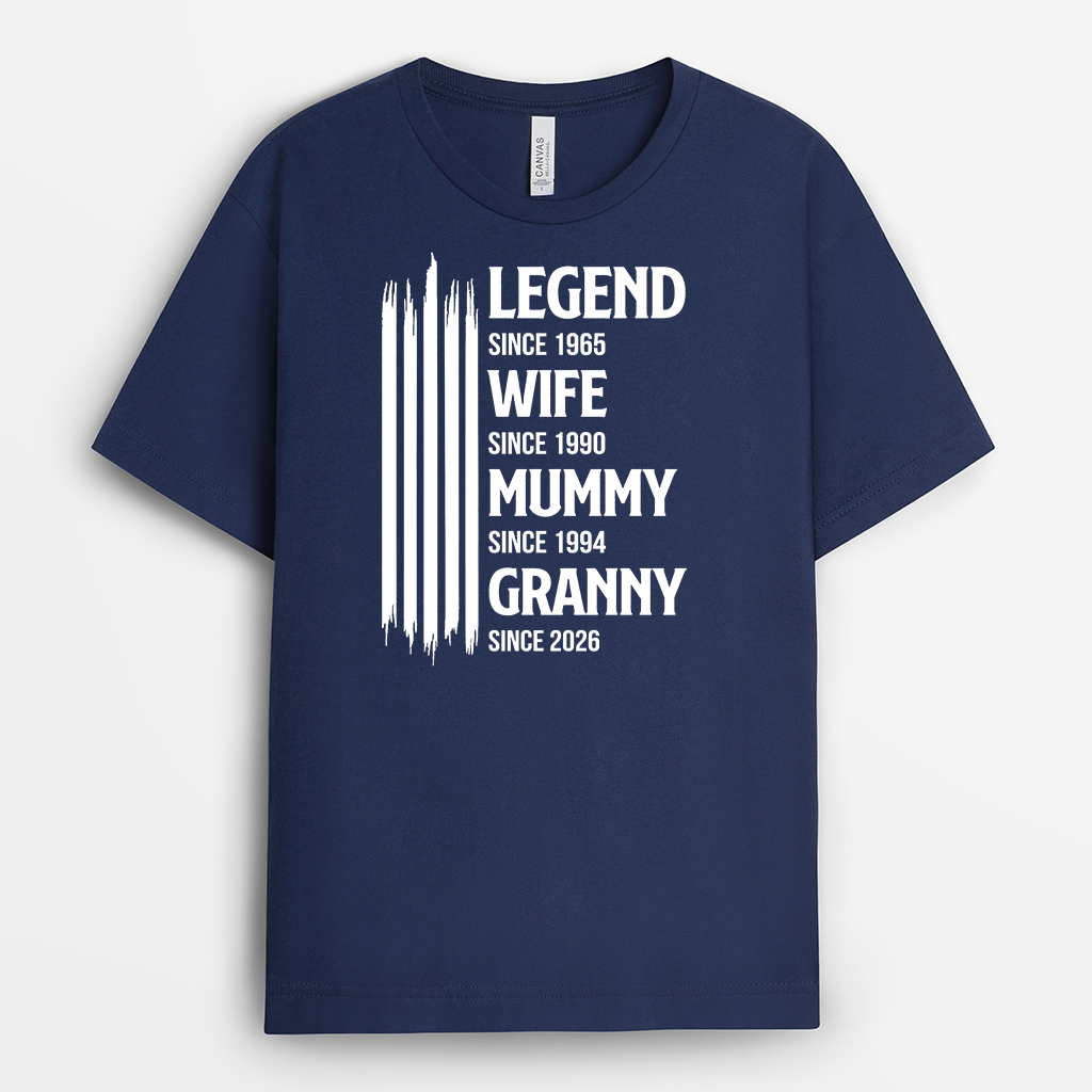 8017AUK2 personalised legend wife mummy granny shirt_ for mothers day 8017a8pha