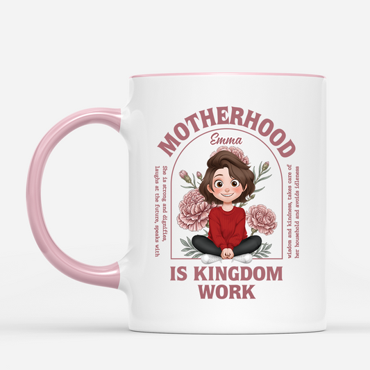 8021MUK1 personalised motherhood is kingdom work mug for mothers day 8021mceta_d3a5f13e faf8 407d 8d71 32bb9ef744bb