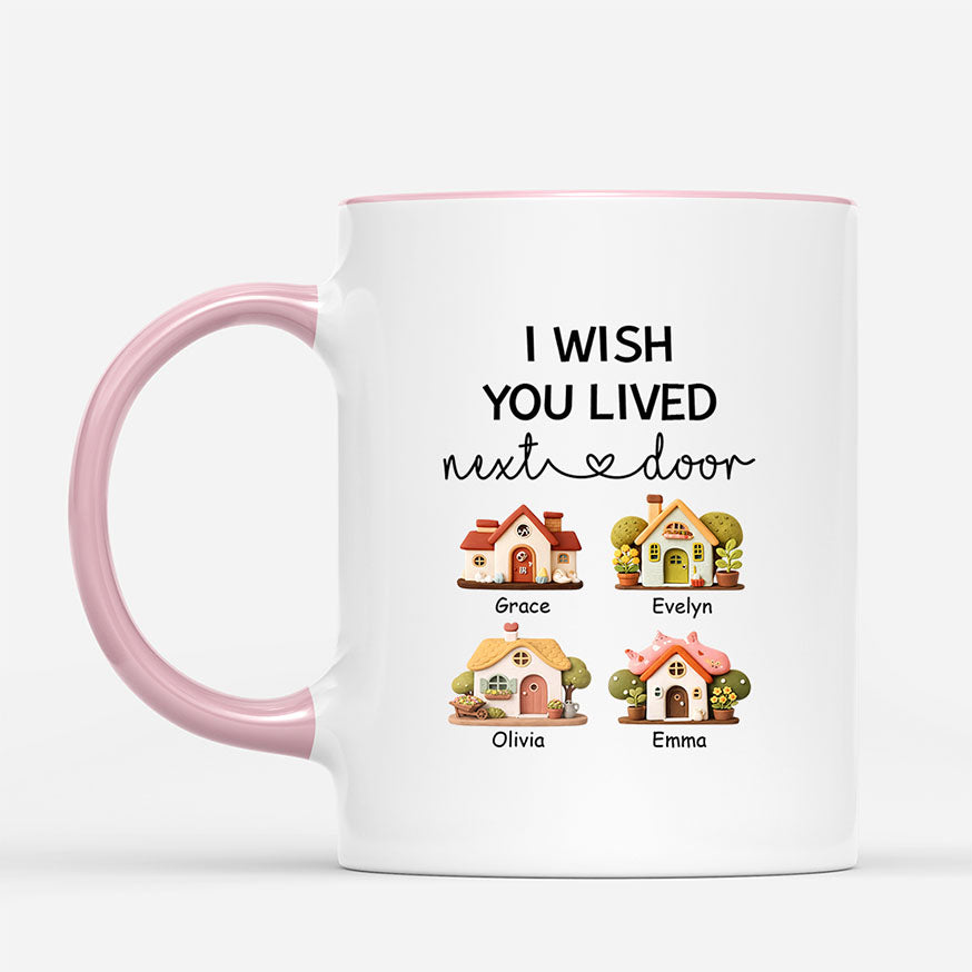 8034MUK2 personalised i wish you lived next door mug for a friend 8034m8v5f