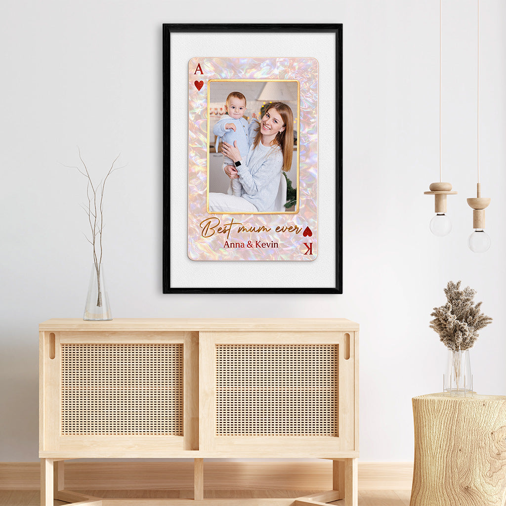 8037CUK3 personalised playing card photo canvas wall art for mum and dad 8037c8qma