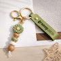 8039MUK2 personalised uv printed daisy beaded keyring for mumgranny 8039mj8pca