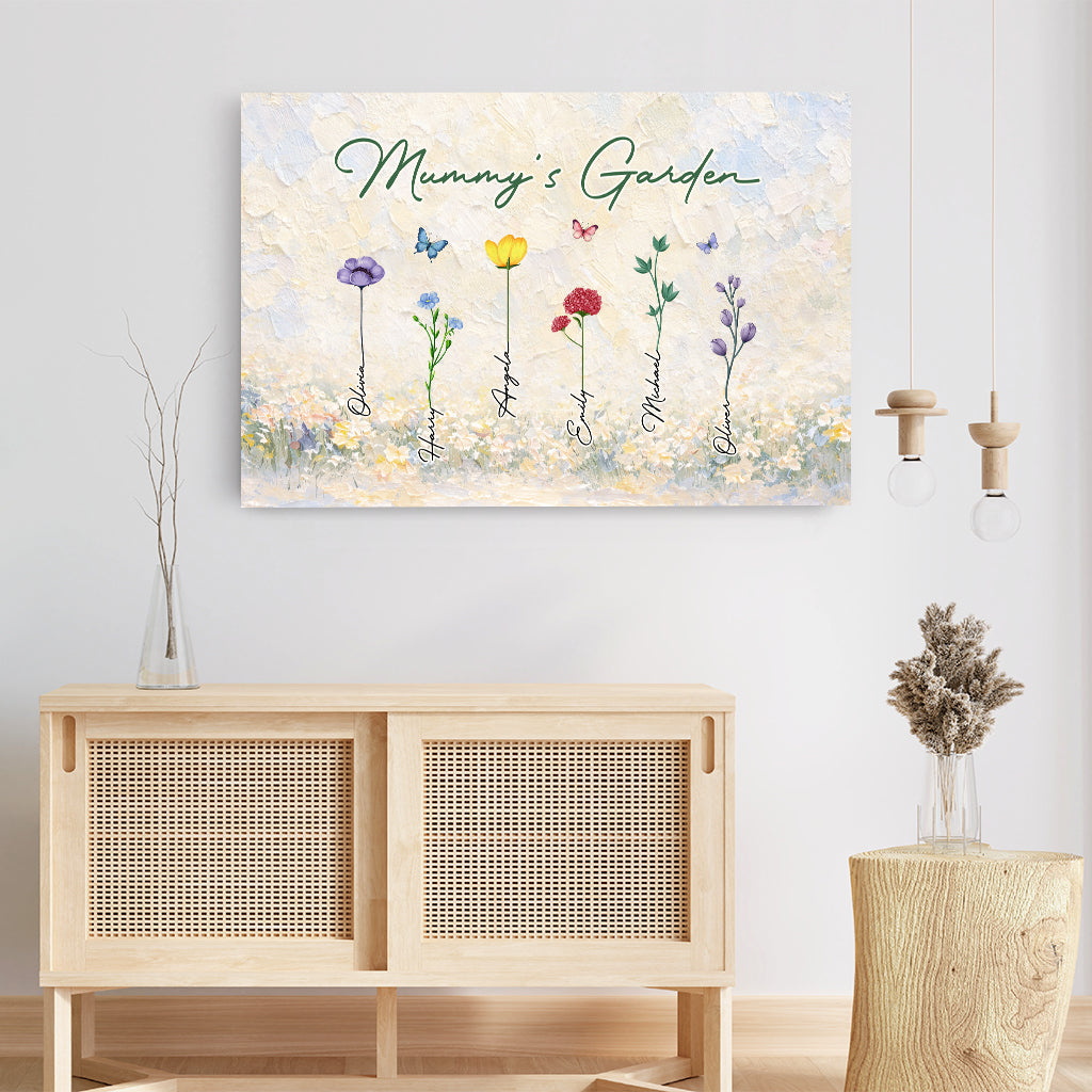 8042CUK3 personalised grannys garden painting_ canvas for mothers day_ 8042ctqta