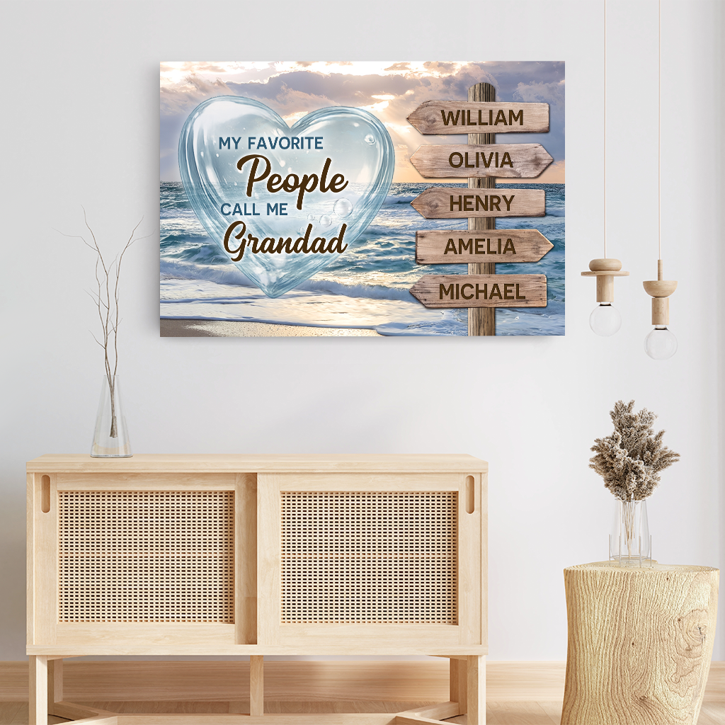 8044CUK3 personalised street sign canvas_ with names for grannygrandad 8044ctqhb