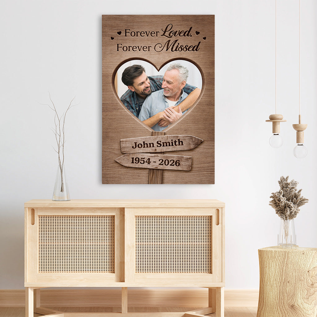 8061CUS3 forever loved forever missed photo canvas custom memorial gifts 8061ccqmi