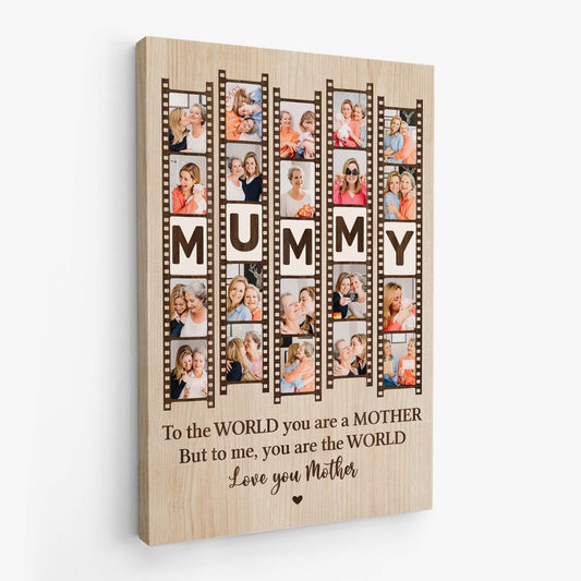 8067CUK1 personalised to the world you are a dadmum photo strip canvas art 8067c3vab_2