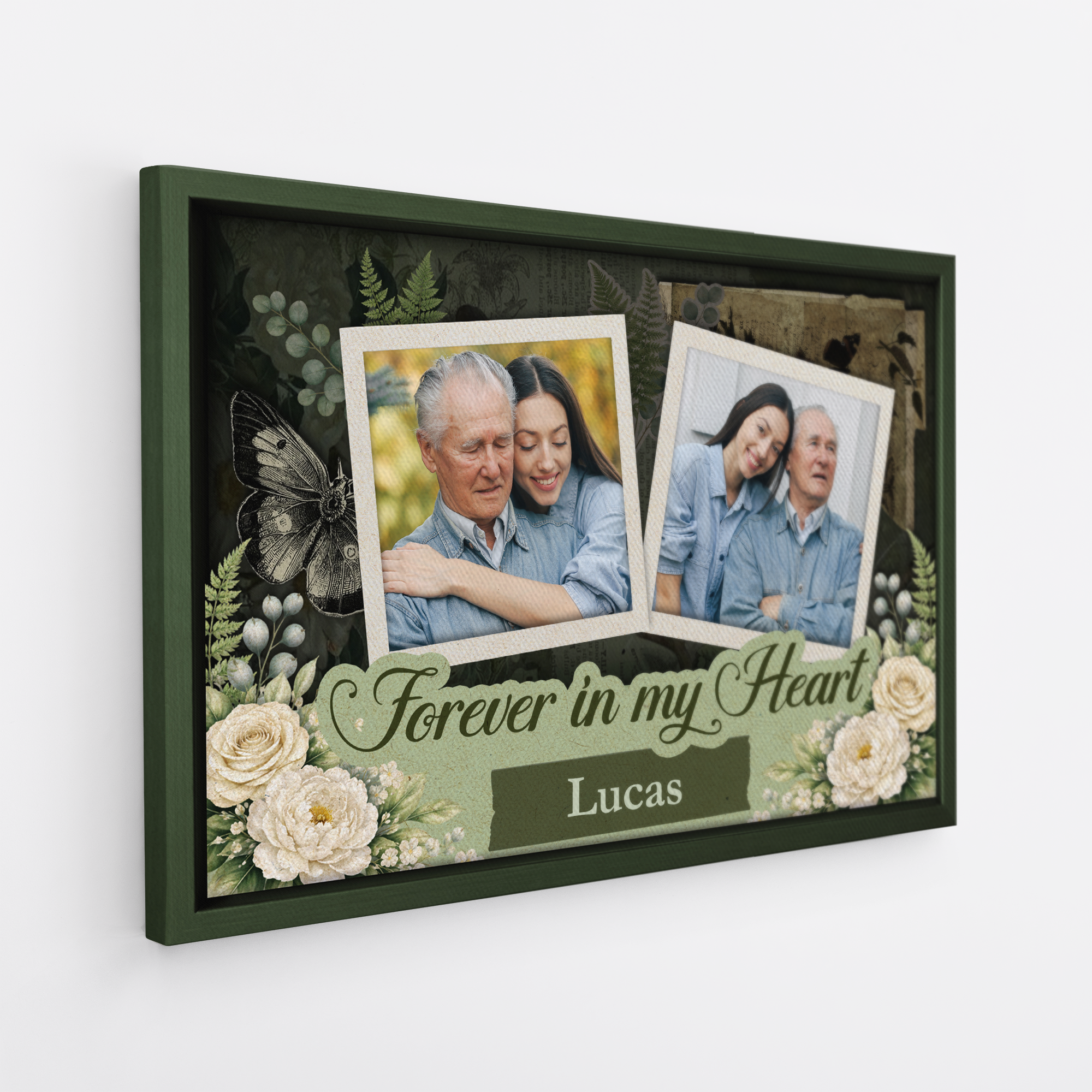 8068CUK2 3d printing effect personalised photo memorial canvas print for himher 8068c3fwa