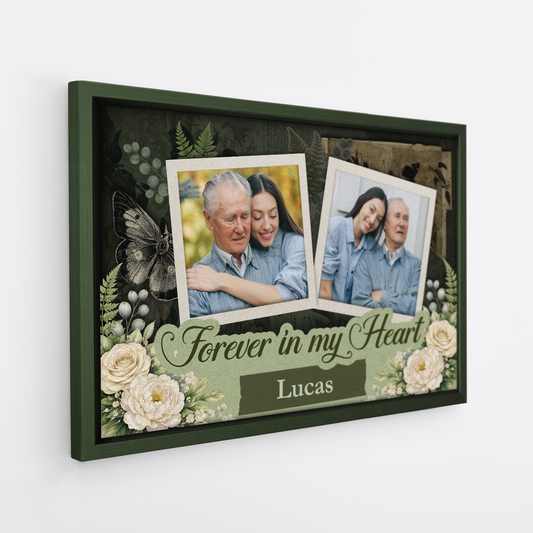 8068CUK2 3d printing effect personalised photo memorial canvas print for himher 8068c3fwa