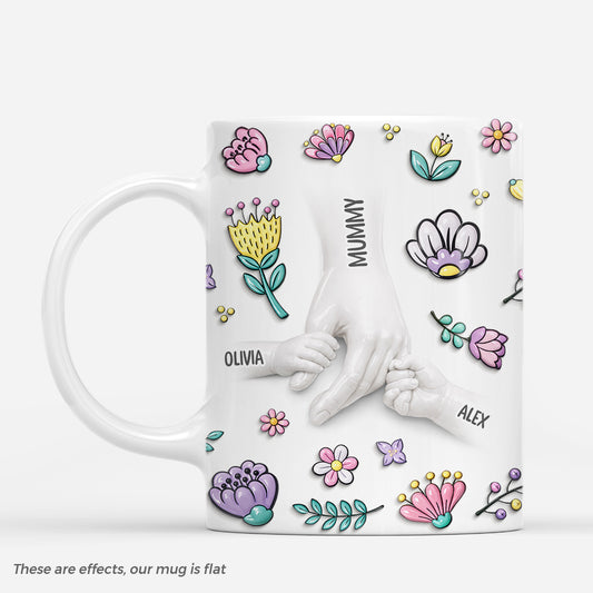 8070MUK1 3d printing effect personalised ceramic flower mugs for mumgrandma 8070m6pna