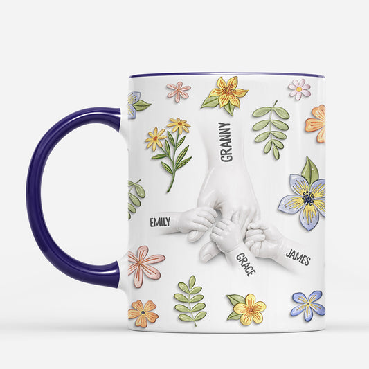 8071MUK2 3d printing effect personalised ceramic floral mug for mumgrandma 8071m6pna