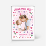 8100RUK1 personalised i love you mumdad rectangle acrylic plaque with photo 8100r8kaa