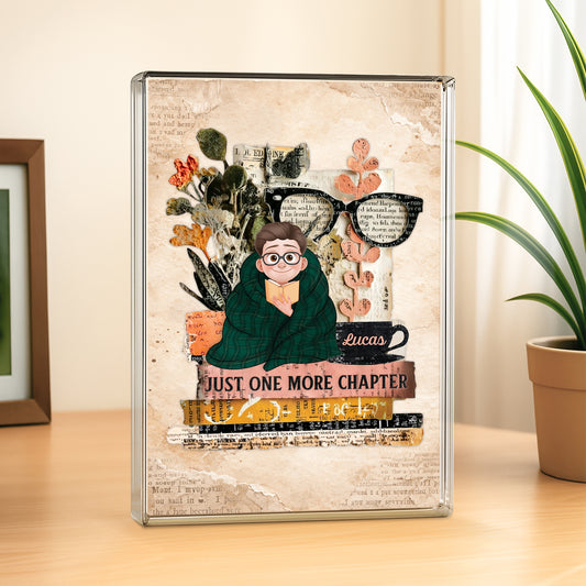 8102RUK2 personalised book lover rectangle acrylic plaque for herhim 8102r8pca