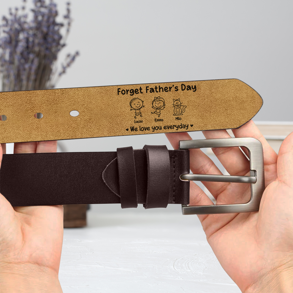 8104JUK2 personalised forget fathers day we love you everyday leather belt 8104jtyhb