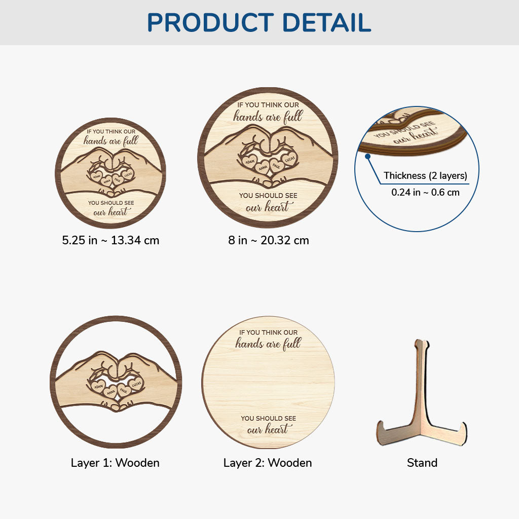 8108QUK1 personalised if you think my hands are full_ wooden plaque for mumdad 8108qstza_3