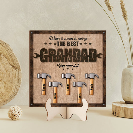 8110QUK2 3d printing effect personalised you nailed it wooden plaque for dadgrandad 8110qsybb