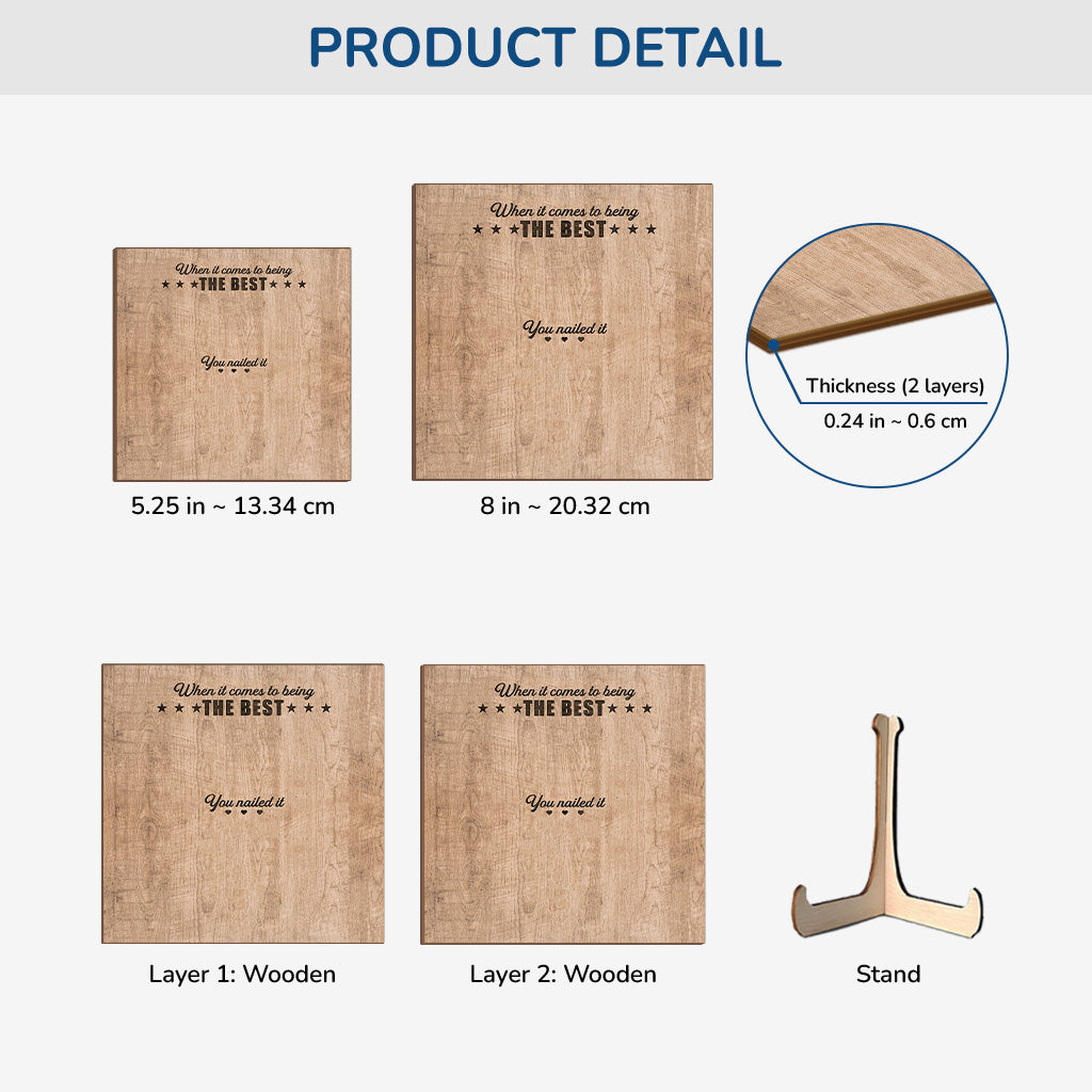 8110QUK3 3d printing effect personalised you nailed it wooden plaque for dadgrandad 8110qsybb