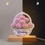 8142LUK5 personalised hologram rose basket night light for mumgrandma 8142ltkwa