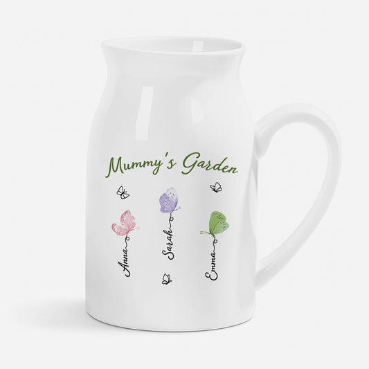 8144OUK1 personalised grannys garden vase for mothers day for grandmamum 8144o3pwa