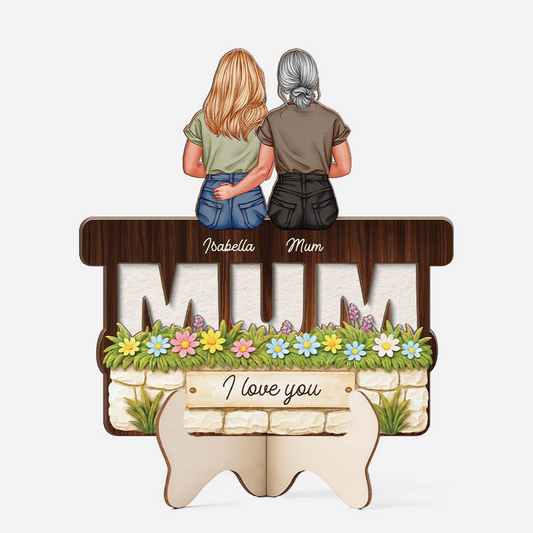 8145QUK1 personalised we love you wooden plaque for mumgrandma 8145qyna