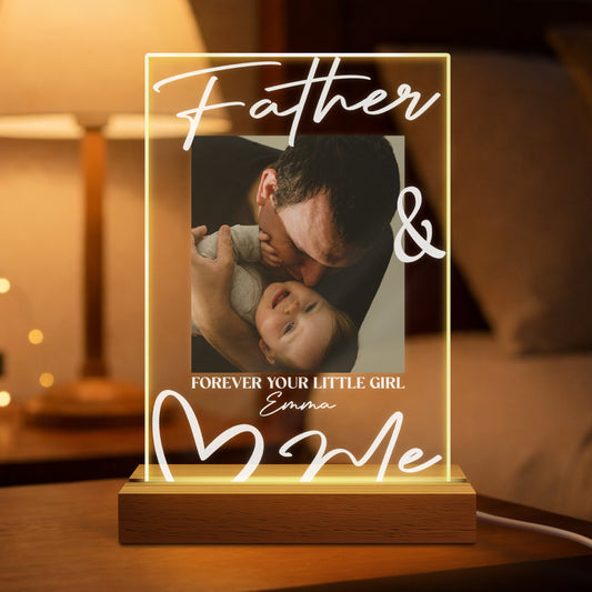 8155LUK1 personalised daddy and me night light with photo for dadmum 8155lsymb