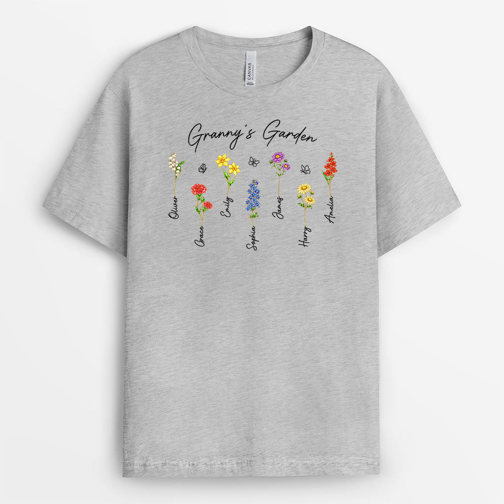 8171AUK1 personalised grannymummys garden shirt with names 8171a8v5a_2