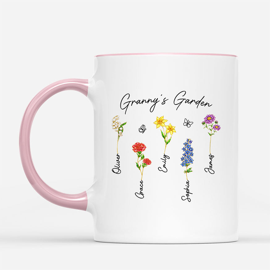 8171MUK1 personalised grannymummys garden mug with names 8171m8v5a_2