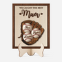 8172QUK1 personalised we caught the best mumdad baseball wooden plaque 8172qcqha