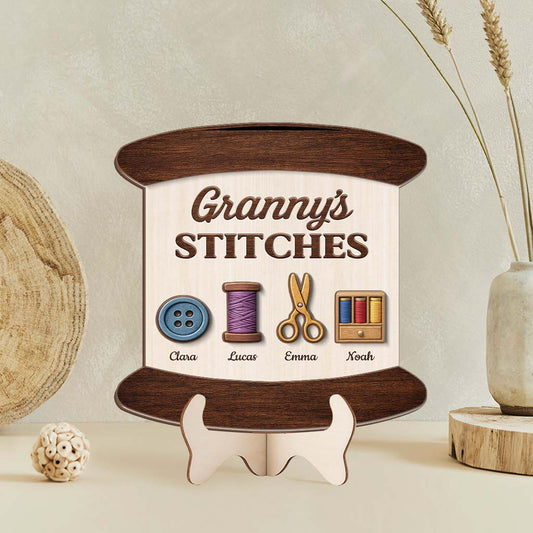 8175QUK2 personalised mums stitches wooden plaque for mumgrandma 8175qclma