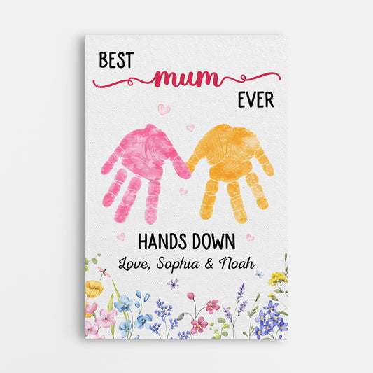 8177CUK1 personalised best mumgranny ever hands down canvas 8177cnpaa