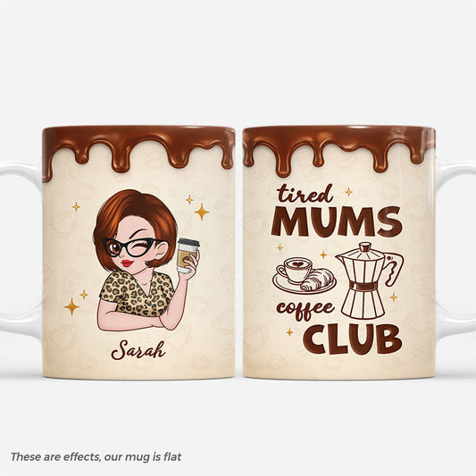 8182MUK1 personalised tired mums coffee club mug for mumgrandma 8182mnvwa