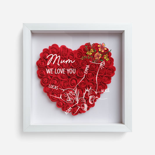 8208OUK1 personalised we love you flower shadow box for mumgrandma 8208o6paa