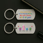8216JUK2 3d printing effect personalised we will never lego of you metal keyring for dadmum 8216j8qnb