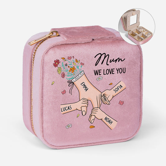 8227AUK1 personalised grannymum we love you velvet jewellery box 8227aj6paa