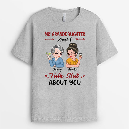 8243AUK2 personalised my daughter and i talk shit about you shirt for mumgranny 8243anvta