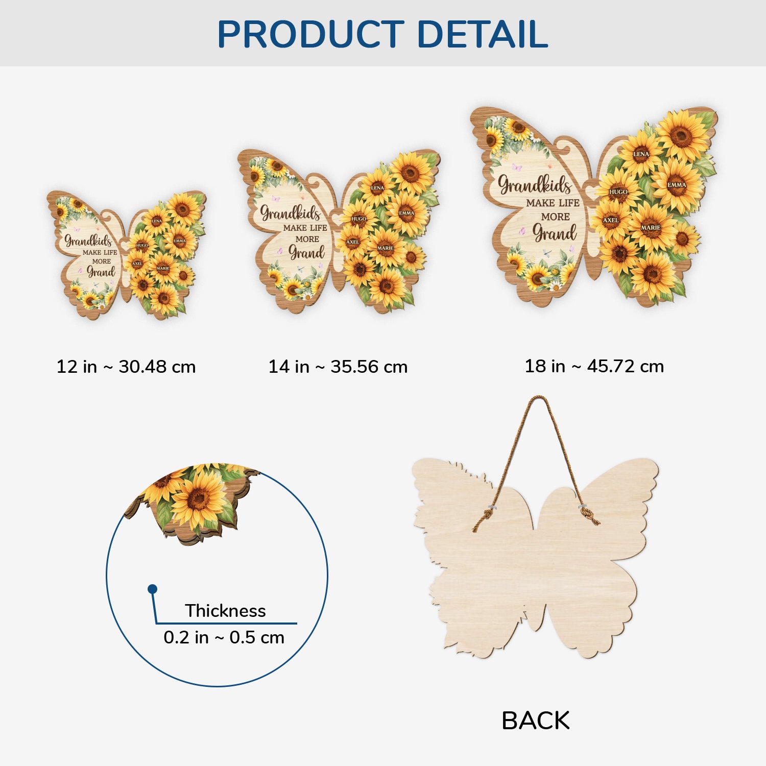 8251QUK3 personalised grandkids make life more grand wooden sign for grandmamum 8251qnyza