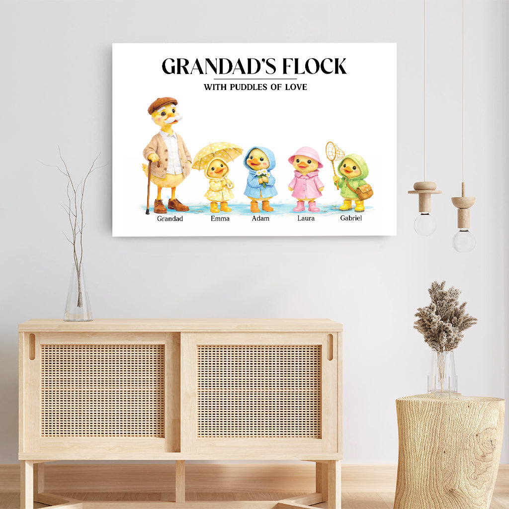 8252CUK3 personalised grannys flock duck canvas for grandmagrandad 8252c6pma
