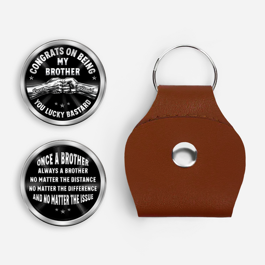 8257AUK1 3d printing effect personalised congrats on being my brother leather pocket hug 8257ajsfwe